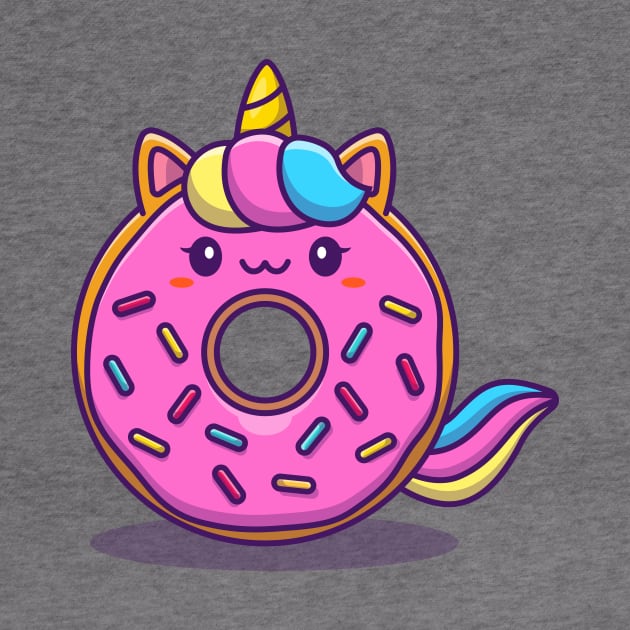 Cute Unicorn Doughnut Donut Cartoon by Catalyst Labs